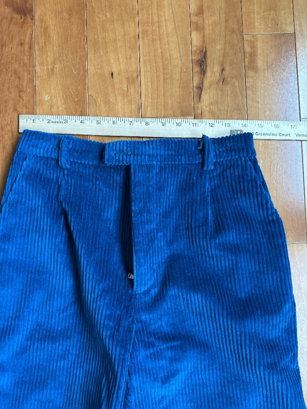Rachel Comey wide leg blue corduroy pants